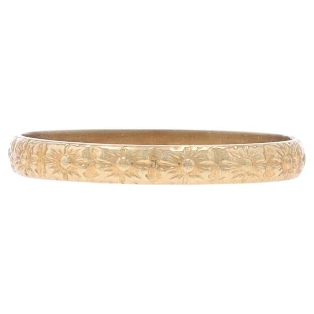 Fascia per bambini in oro giallo Art Deco - Anello 10k SZ Baby in vendita