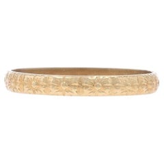 Yellow Gold Art Deco Flower Blossom Baby Band - 10k Ring SZ Baby