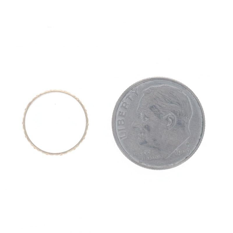 Donna Fascia per bambini in oro giallo Art Deco - Anello 10k SZ Baby in vendita