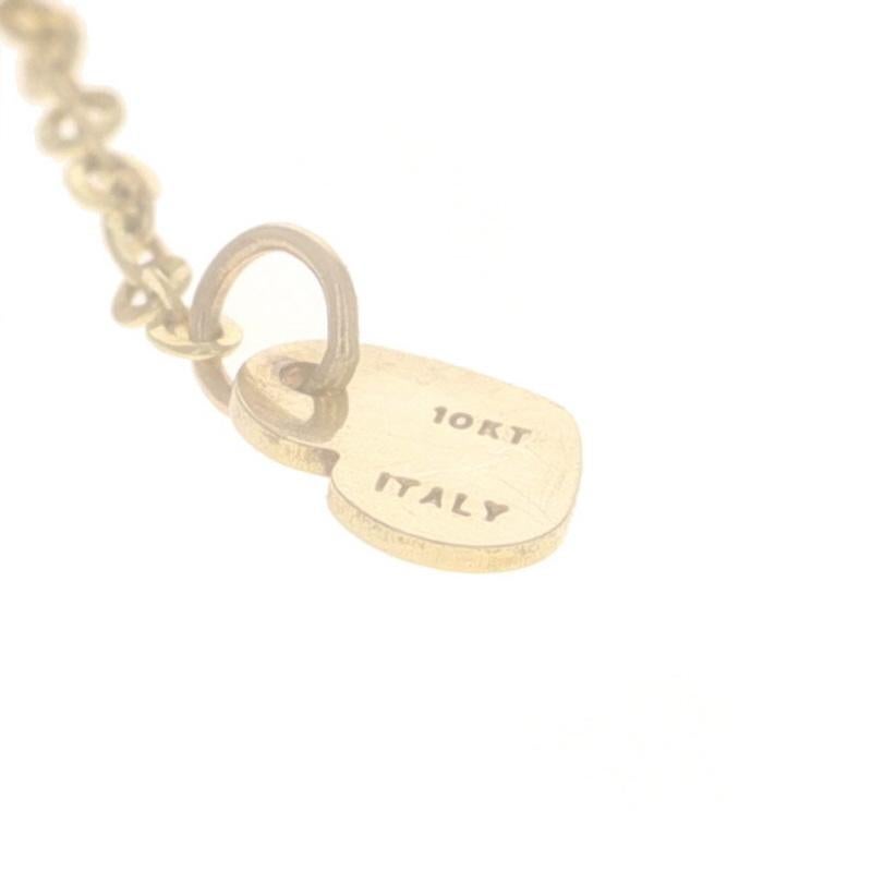 Bracciale Bolo a catena piatta con cuore in oro giallo - Amore 10k - Scivolare regolabile in vendita 2