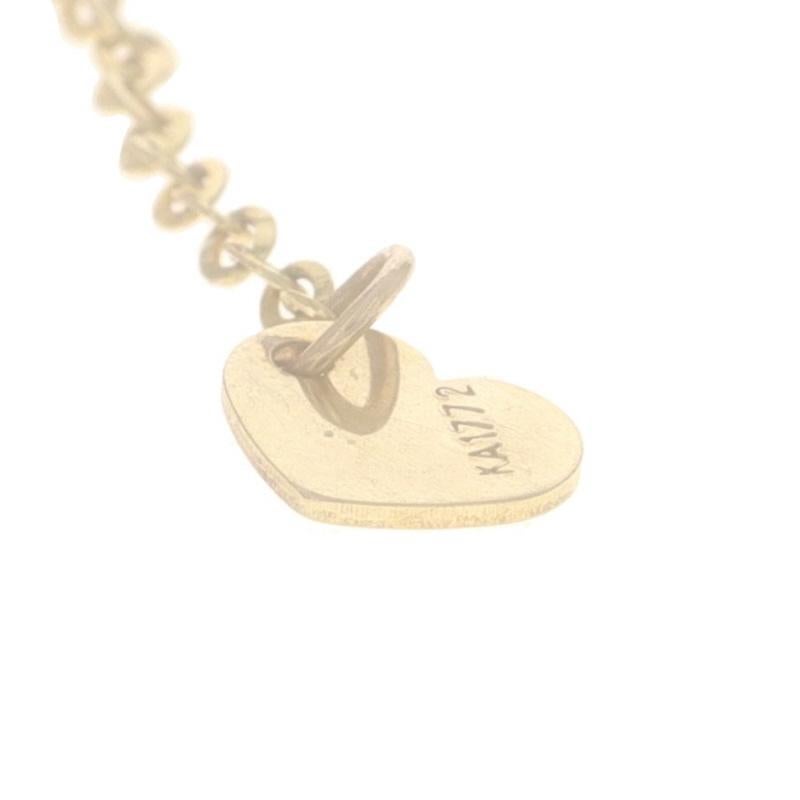 Bracciale Bolo a catena piatta con cuore in oro giallo - Amore 10k - Scivolare regolabile in vendita 3