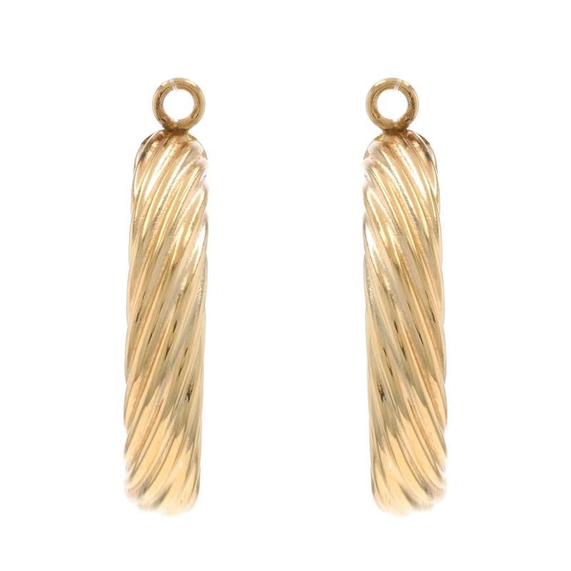Boucles d'oreilles en or jaune - 14k Excellent état - En vente à Greensboro, NC