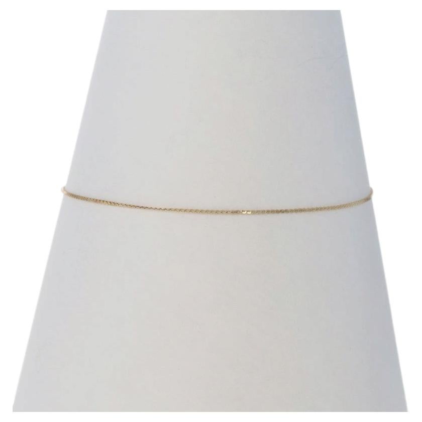 Yellow Gold Serpentine Chain Bracelet 9" - 14k For Sale