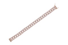 Bracciale con catena a diamanti in stile lussuoso-casual, in oro 18 carati.