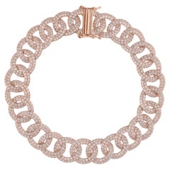 Luxe-Casual Diamond Chain Bracelet in 18 Kt Gold.