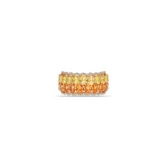 4.90 Carats Multi-Sapphire & Diaond Ring In 18 Karat Yellow Gold