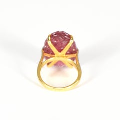 29 Carat Pink Tourmaline and Diamond Ring