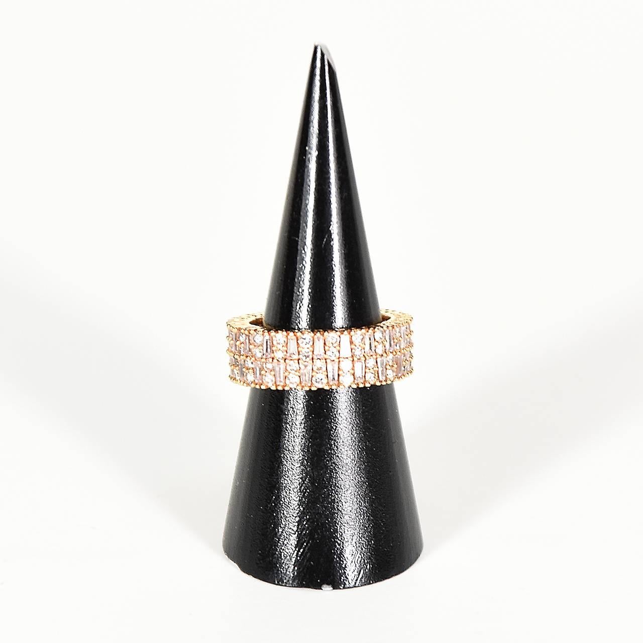 Women's or Men's Baguette Diamond Eternity Ring For Sale