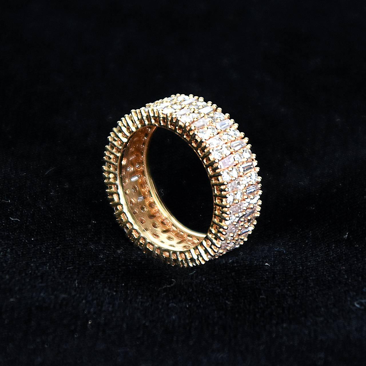 Baguette Diamond Eternity Ring In Excellent Condition For Sale In Malvern, Victoria