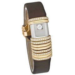 Cartier Lady's Titanium Diamond Inset Deklaration Quarz-Armbanduhr