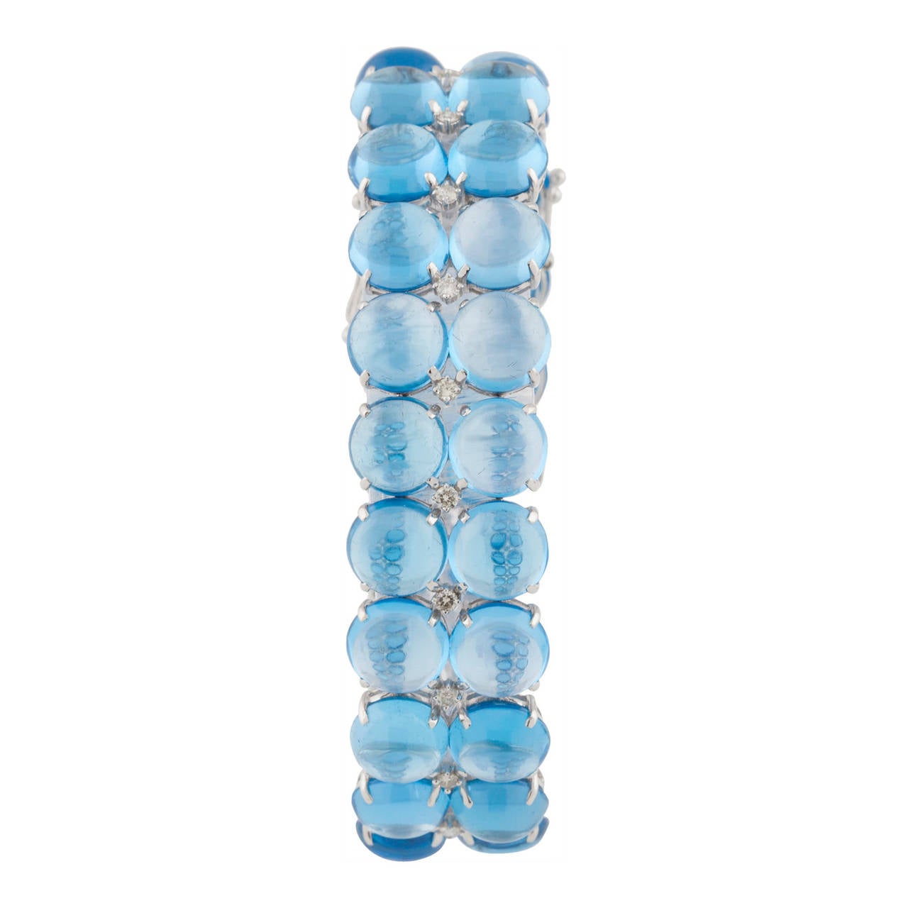 blue topaz diamond bracelet