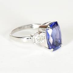 4.4 Carat Tanzanite and Diamond Ring
