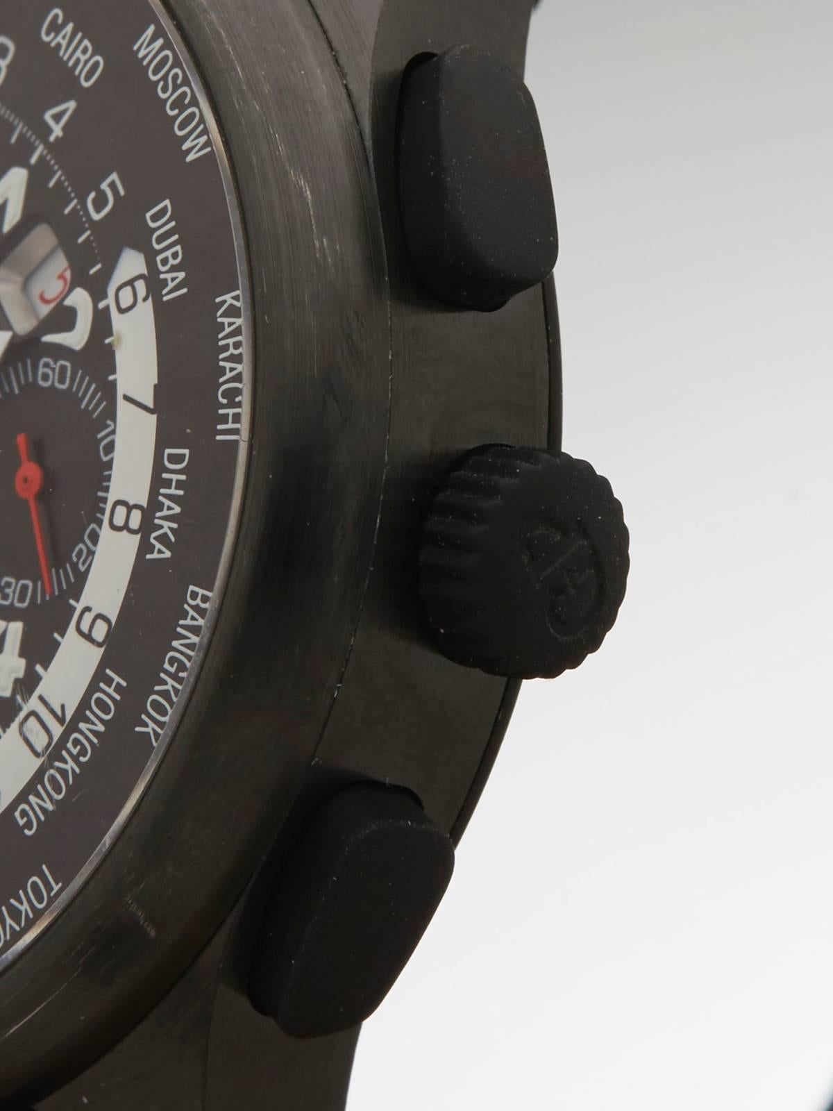 Men's Girard Perregaux Titanium Ceramic WWTC Shadow Flyback Chronograph Wristwatch