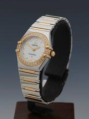 Omega Lady's Yellow Gold Stainless Steel Constellation Quartz Wristwatch