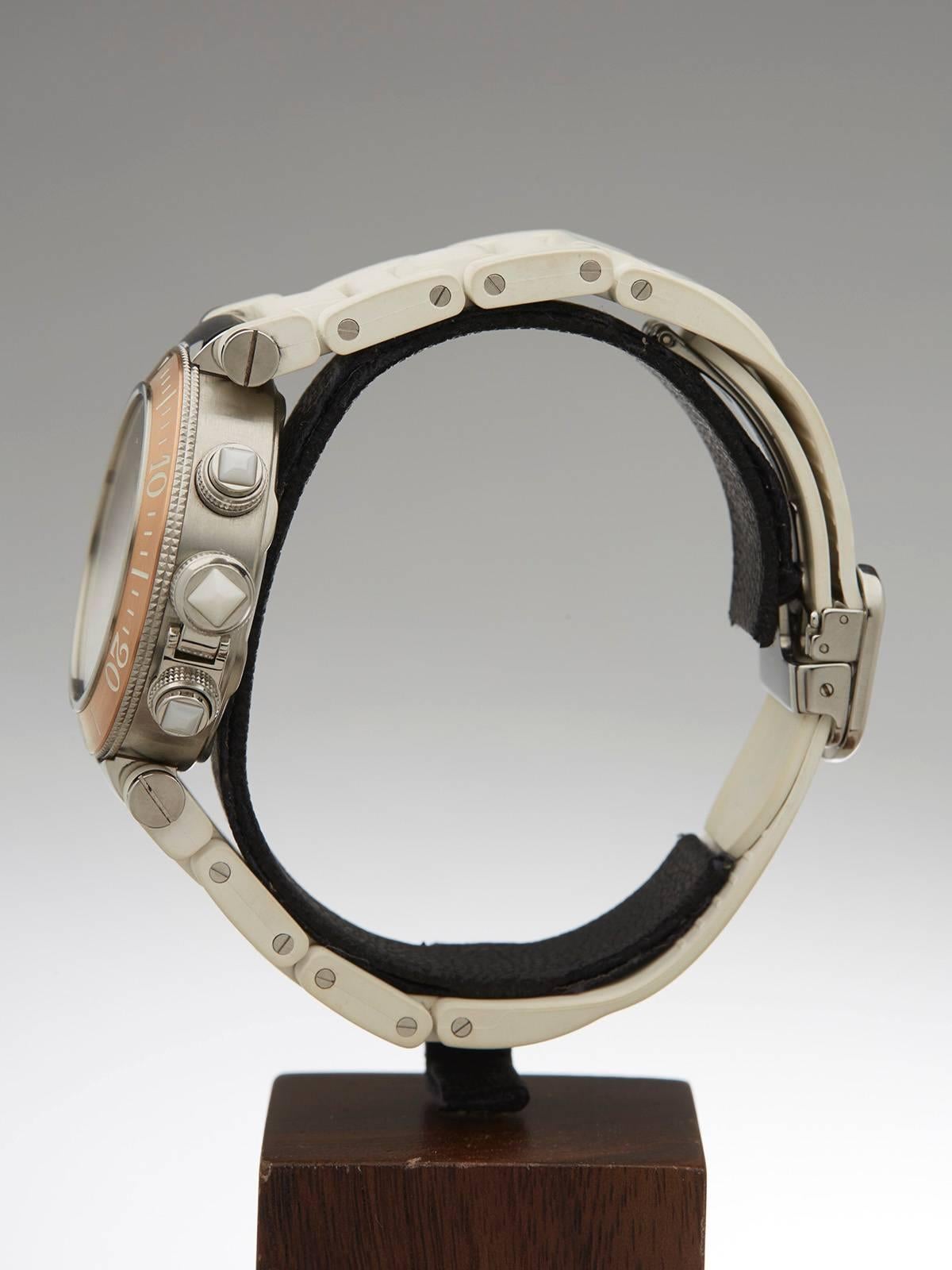 Cartier Lady's Rose Gold Stainless Steel Pasha Chronograph Quartz Wristwatch 1