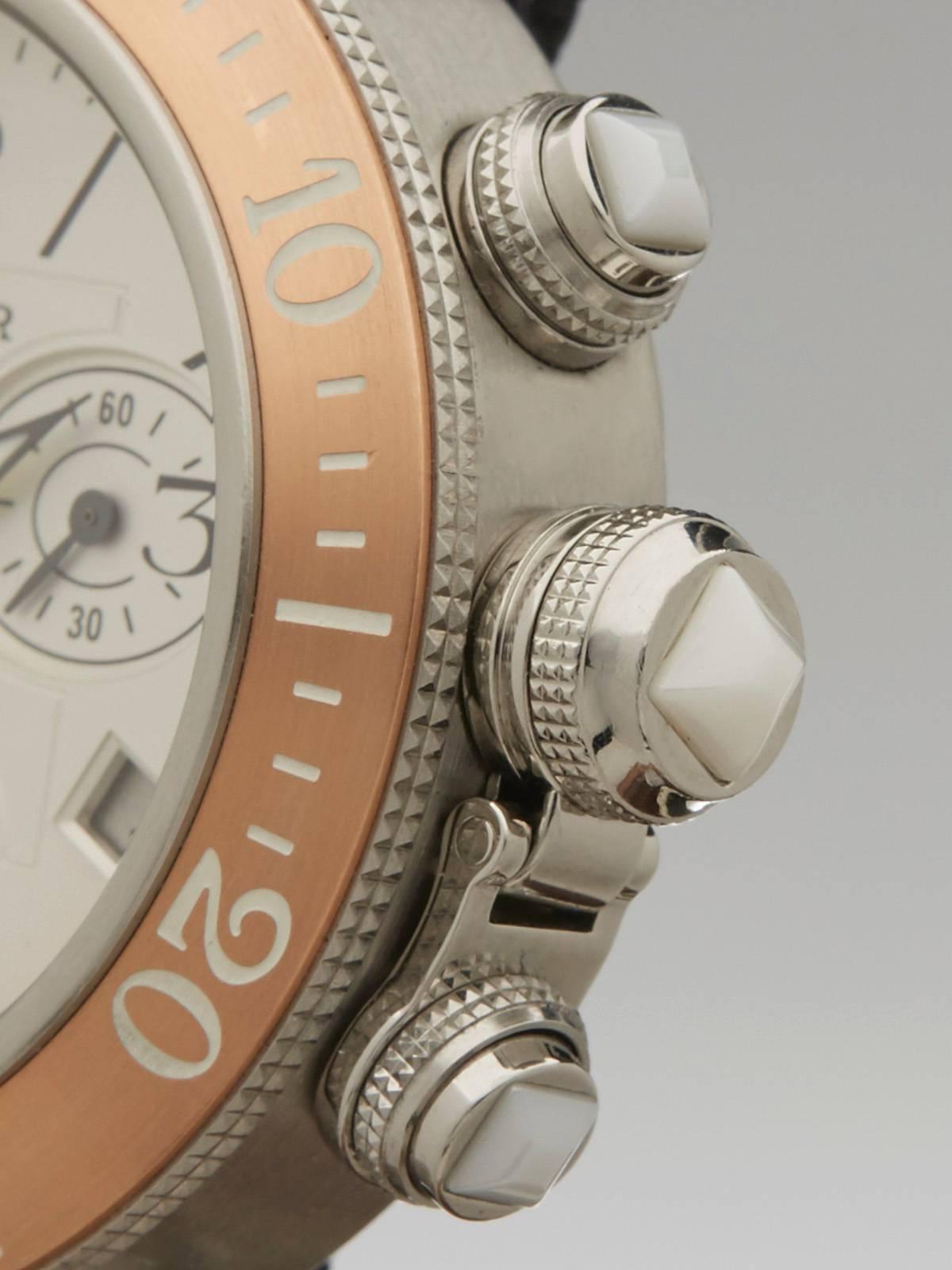 Women's Cartier Lady's Rose Gold Stainless Steel Pasha Chronograph Quartz Wristwatch