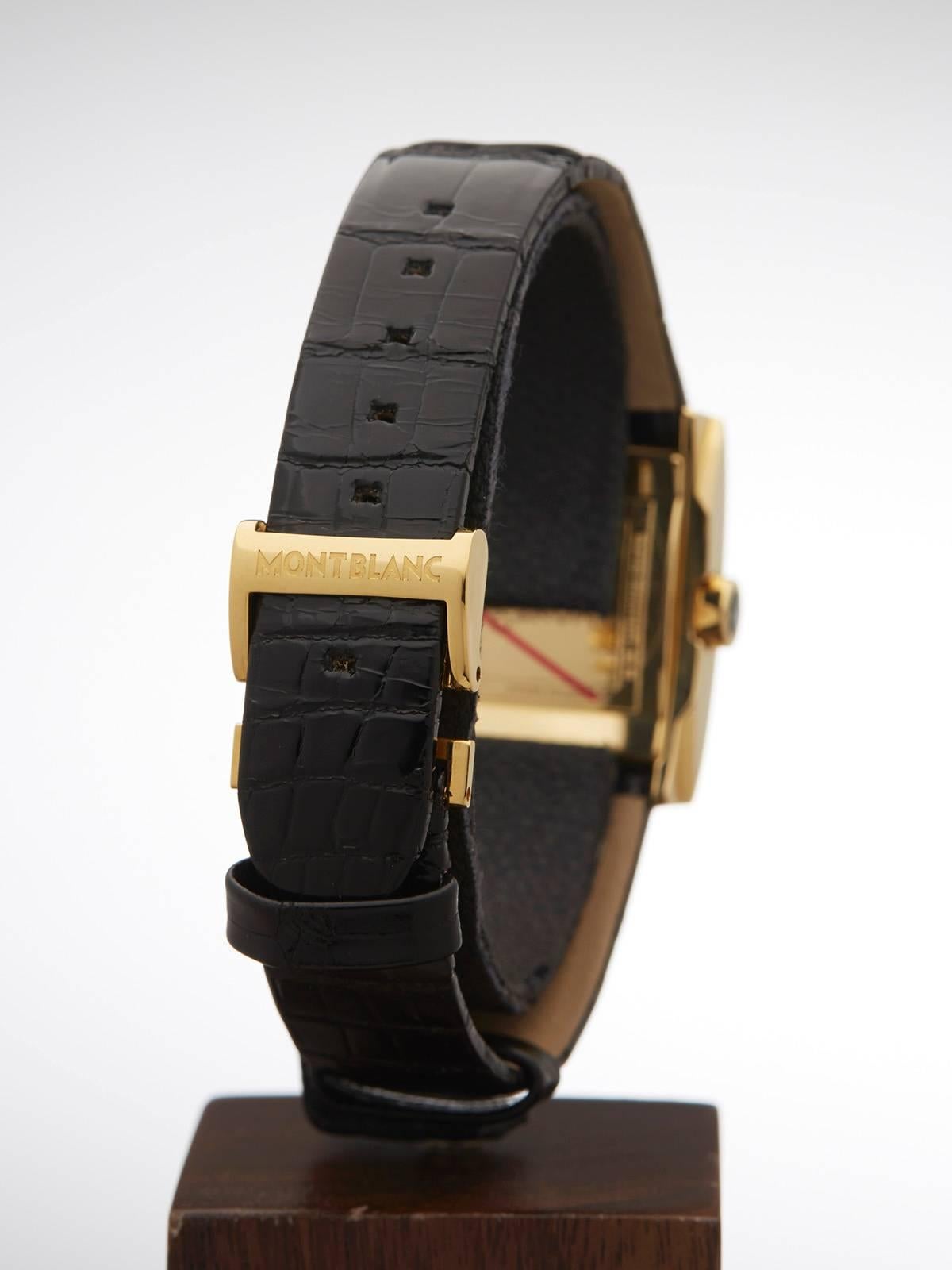 Montblanc Lady's Yellow Gold Profile Quartz Wristwatch 2