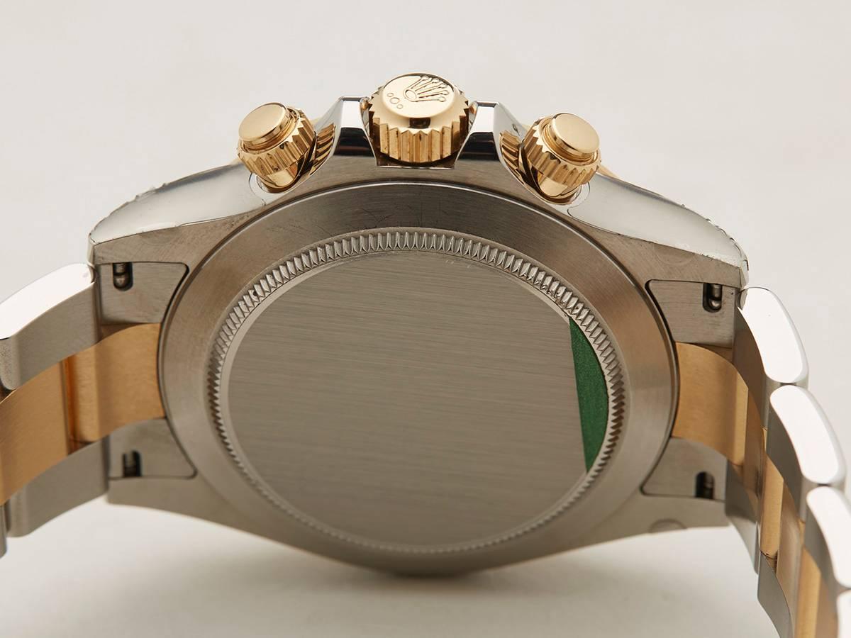 Rolex Yellow Gold Stainless Steel Daytona Cosmograph Chronograph Wristwatch 3