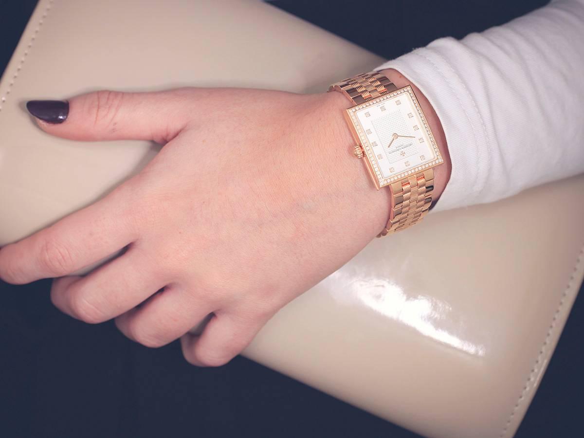 Vacheron & Constantin Rose Gold Diamonds Patrimony Traditionnelle Wristwatch 6