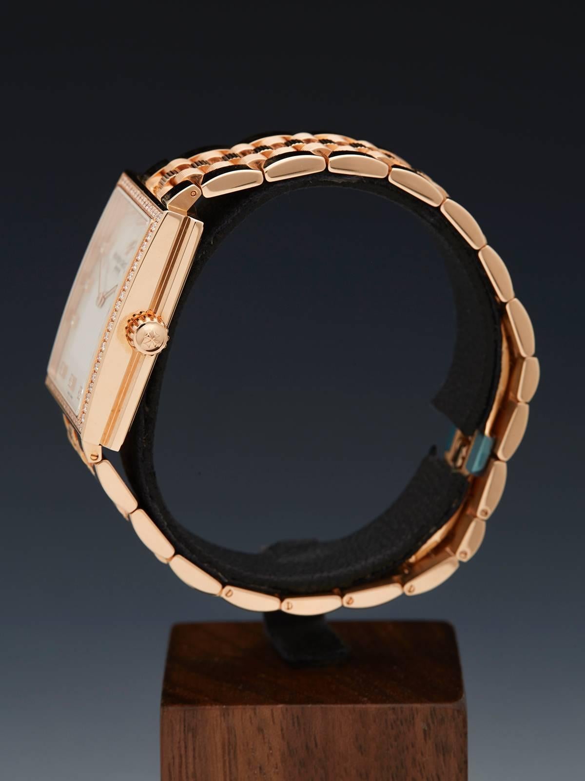 Vacheron & Constantin Rose Gold Diamonds Patrimony Traditionnelle Wristwatch 1