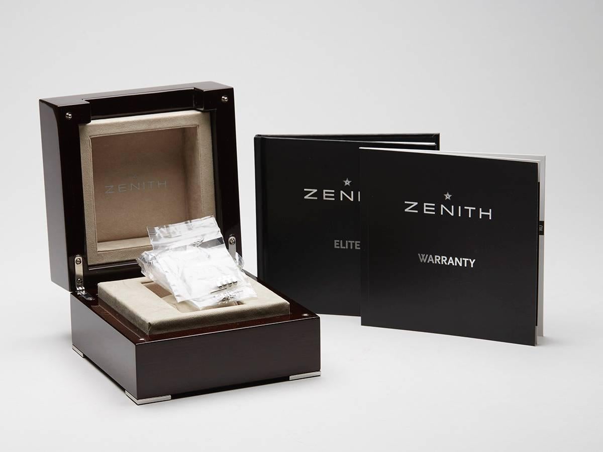 Zenith Lady's Stainless Steel Elite Chronomaster Automatic Wristwatch 5