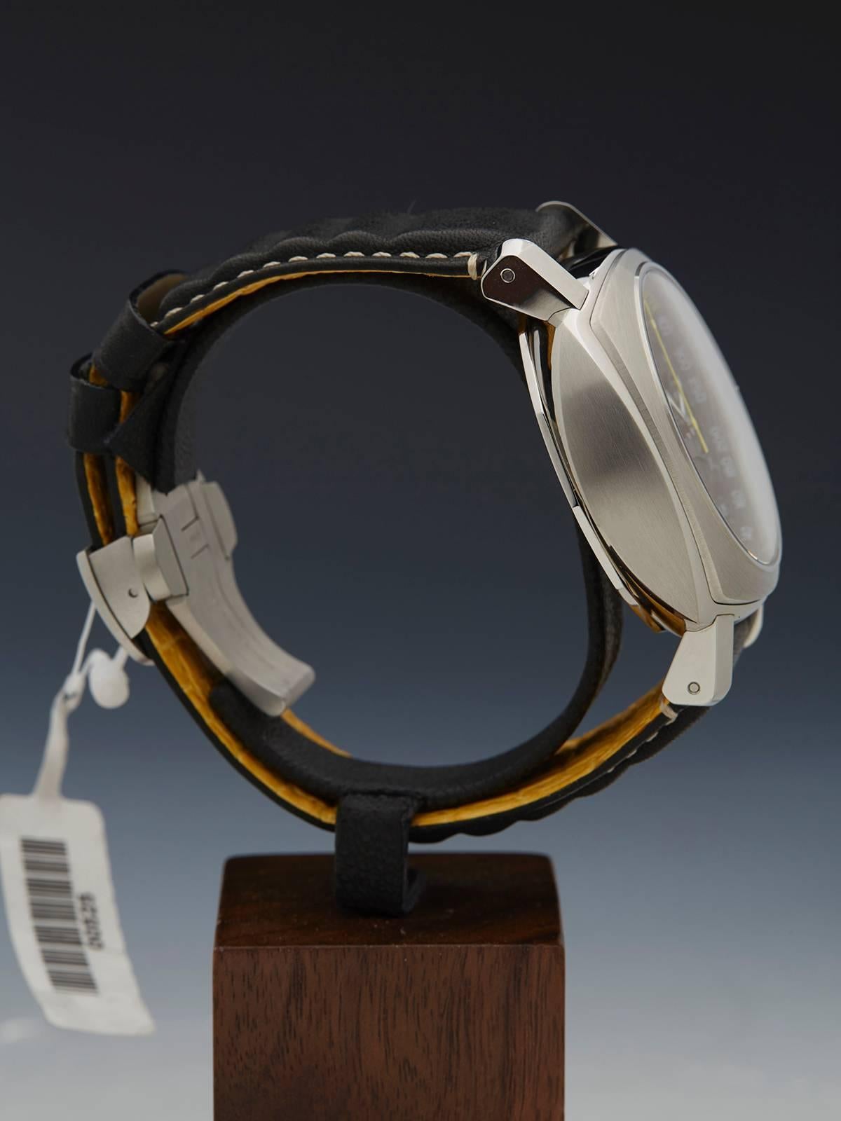 Panerai Stainless Steel Ferrari Flyback Chronograph Automatic Wristwatch 2