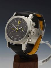 Panerai Stainless Steel Ferrari Flyback Chronograph Automatic Wristwatch
