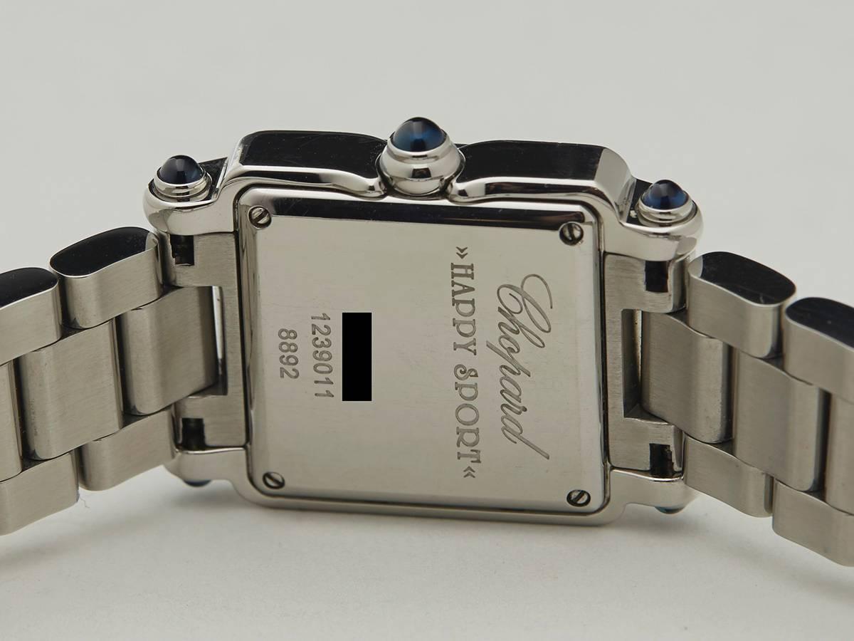 Chopard Lady's Stainless Steel Happy Sport Diamonds Quartz Wristwatch 3