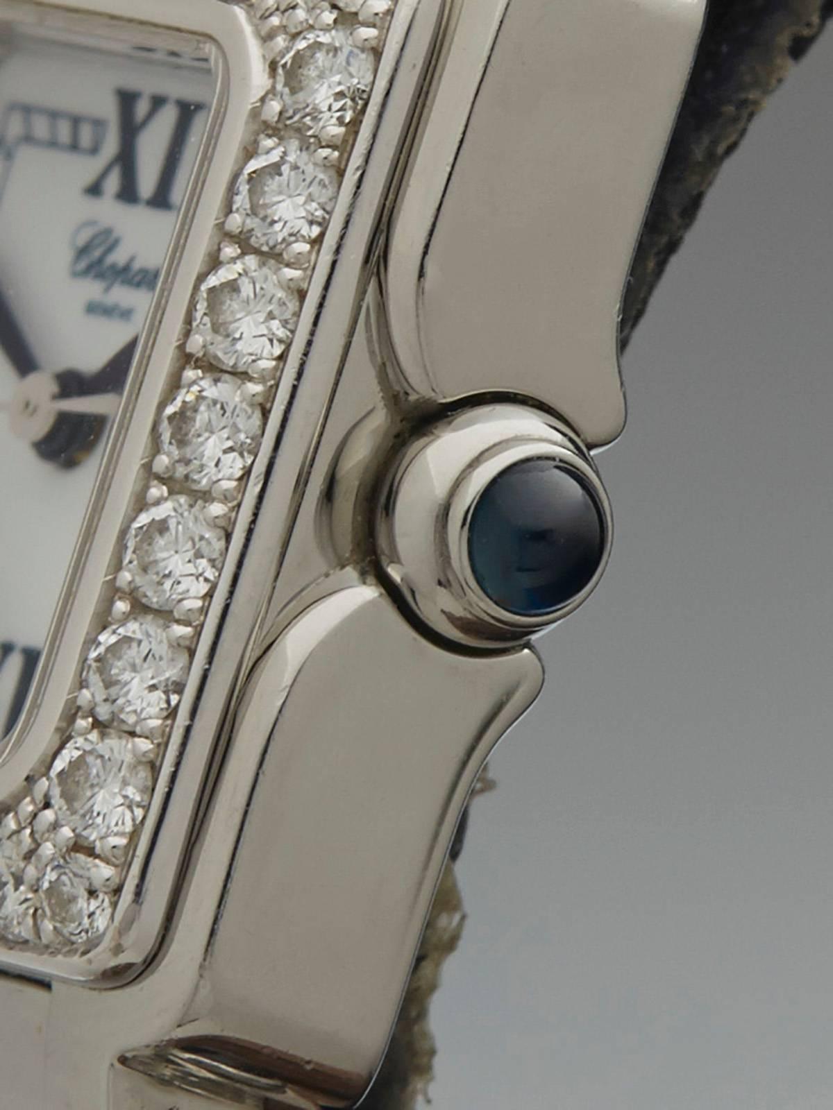 Women's Chopard Lady's Stainless Steel Happy Sport Diamonds Quartz Wristwatch