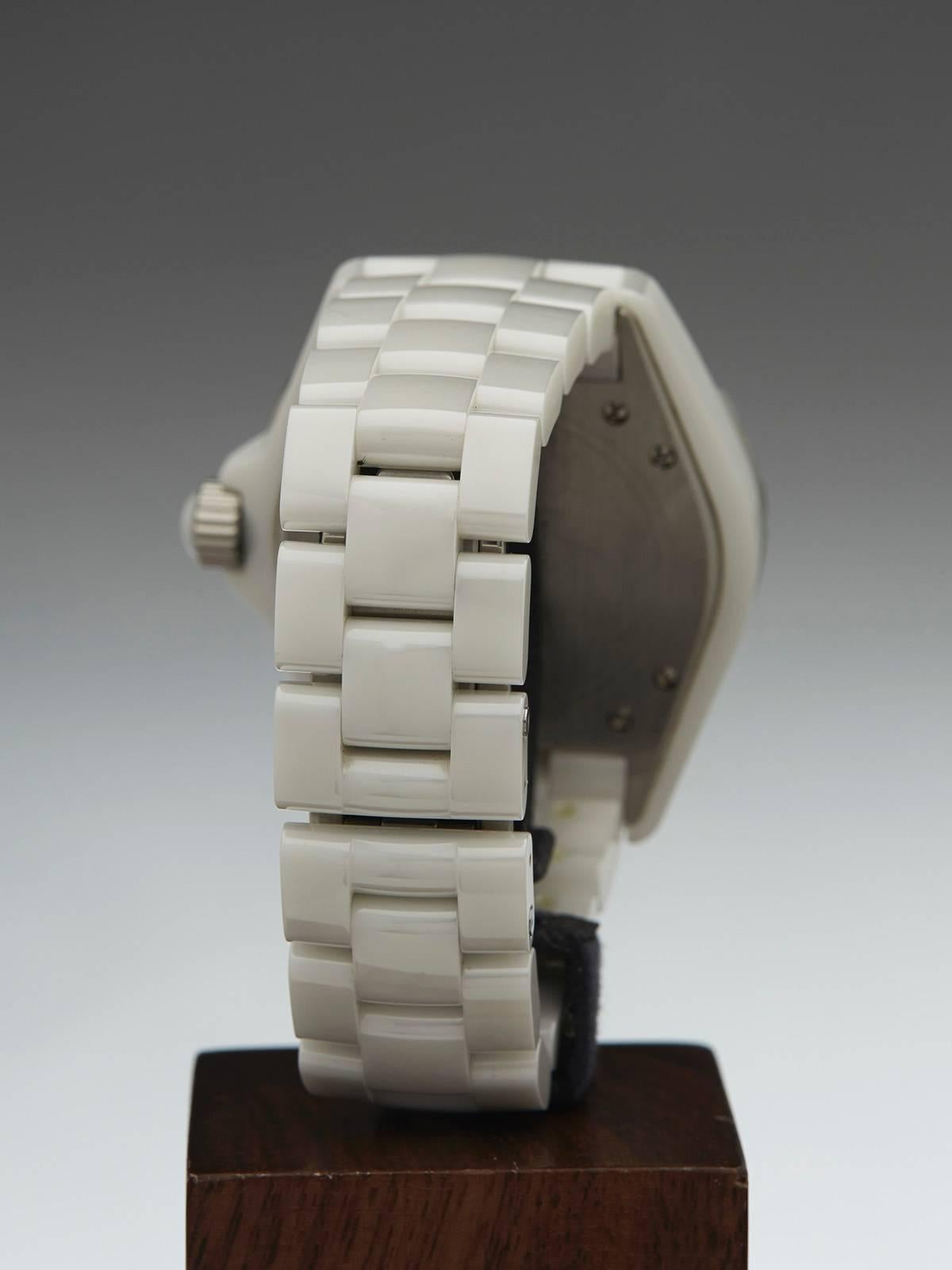 Chanel Lady's J12 Stainless Steel Diamond Automatic Wristwatch Ref H0969 4