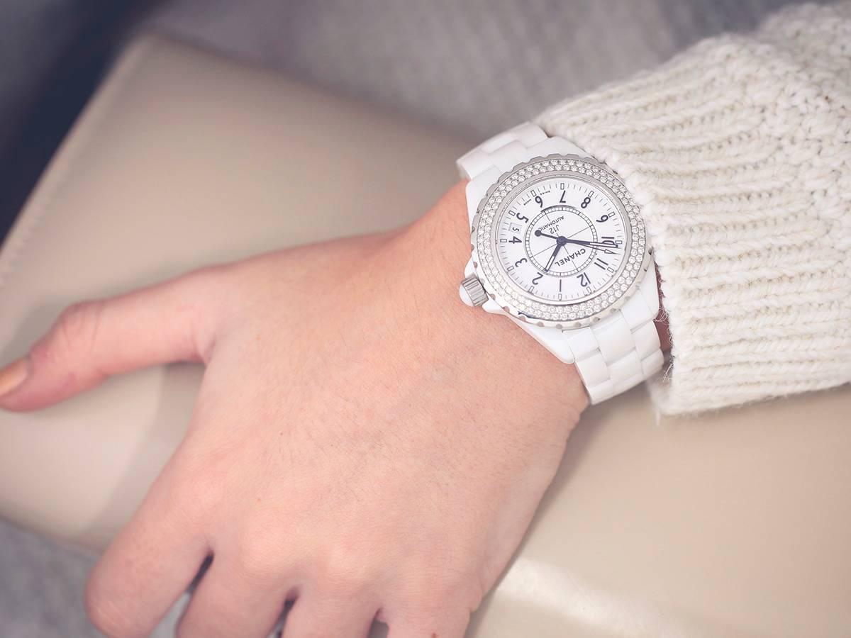 Chanel Lady's J12 Stainless Steel Diamond Automatic Wristwatch Ref H0969 5