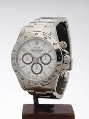Rolex Stainless Daytona Cosmograph Chronograph Zenith Inverted 6 Wristwatch