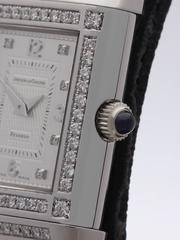Jaeger-LeCoultre Ladies White Gold Diamonds Reverso Mechanical Wristwatch