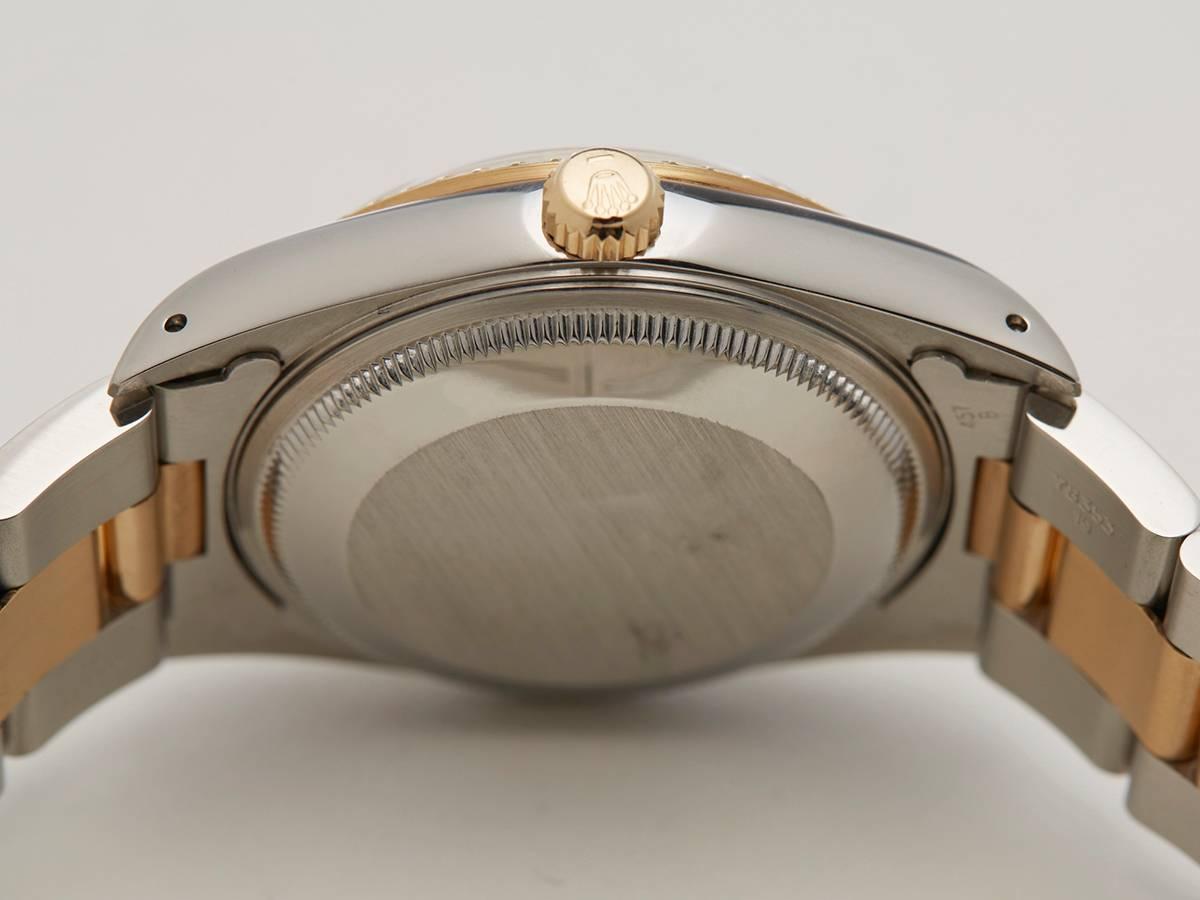 Rolex Date engine turned bezel unisex 15223 watch 4