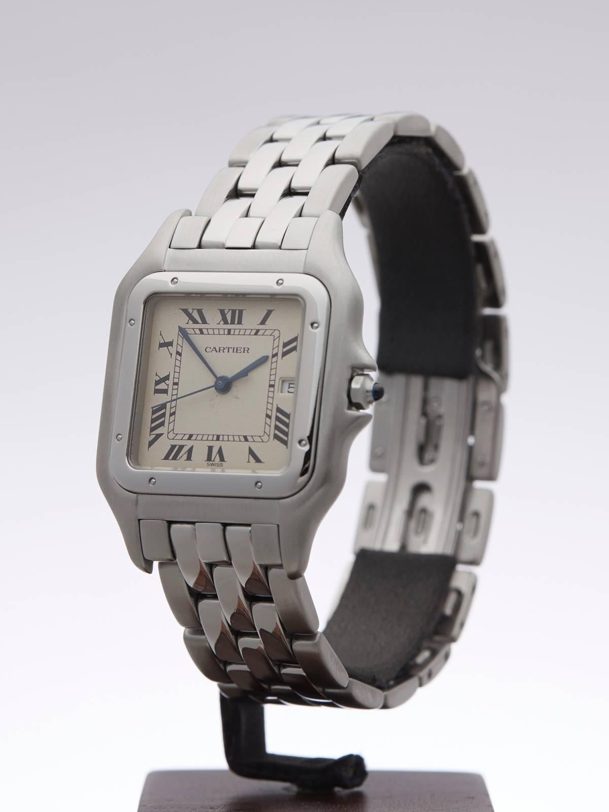 Cartier Panthere Jumbo Gents W25032P5 or 1300 Watch In New Condition In Bishop's Stortford, Hertfordshire