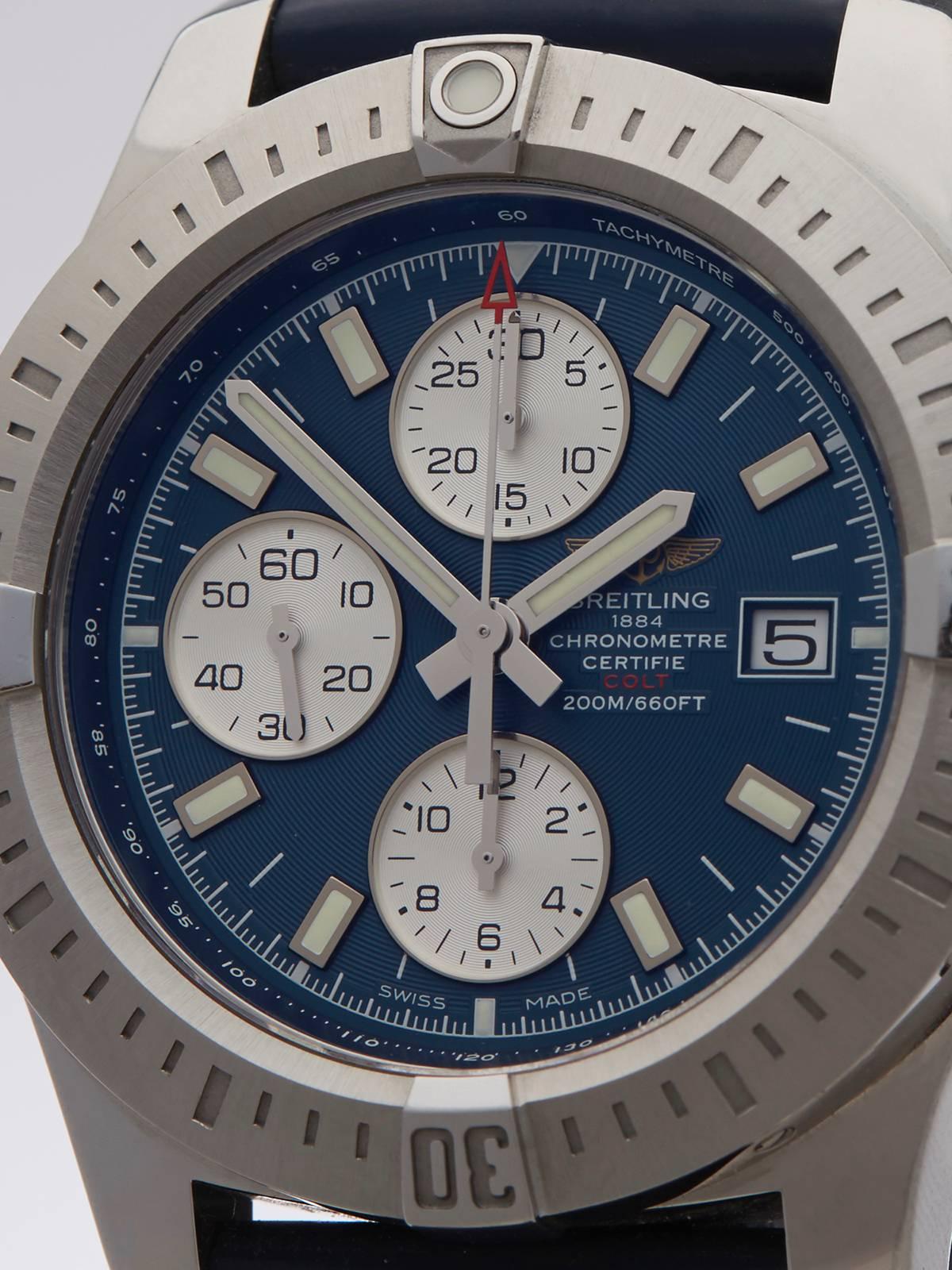 Breitling Colt chronograph gents A1338811/C914 watch In New Condition In Bishop's Stortford, Hertfordshire