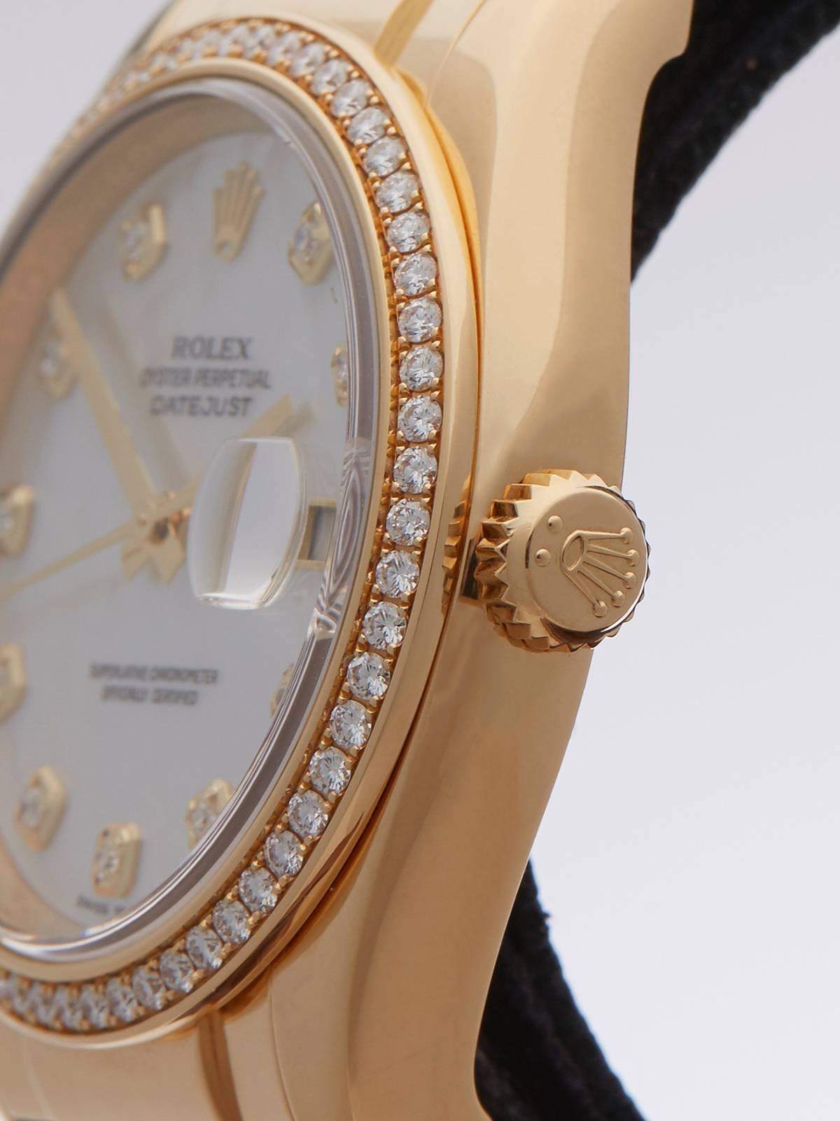 Rolex Datejust Mother of Pearl Diamonds Unisex 116188 Watch In New Condition In Bishop's Stortford, Hertfordshire