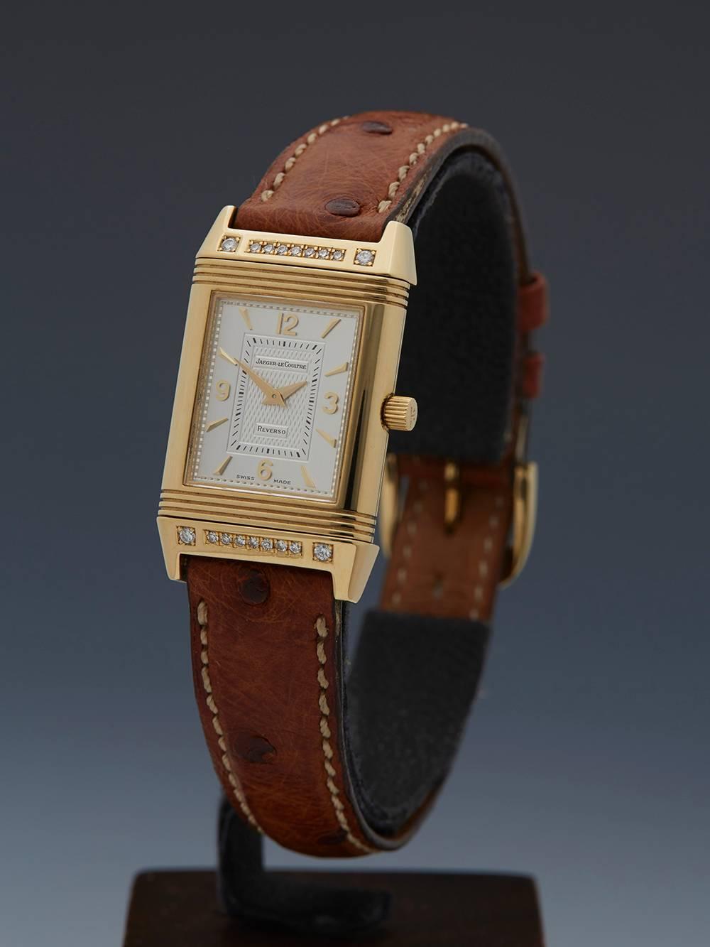 Jaeger-LeCoultre Yellow Gold Reverso Quartz Wristwatch In New Condition In Bishop's Stortford, Hertfordshire