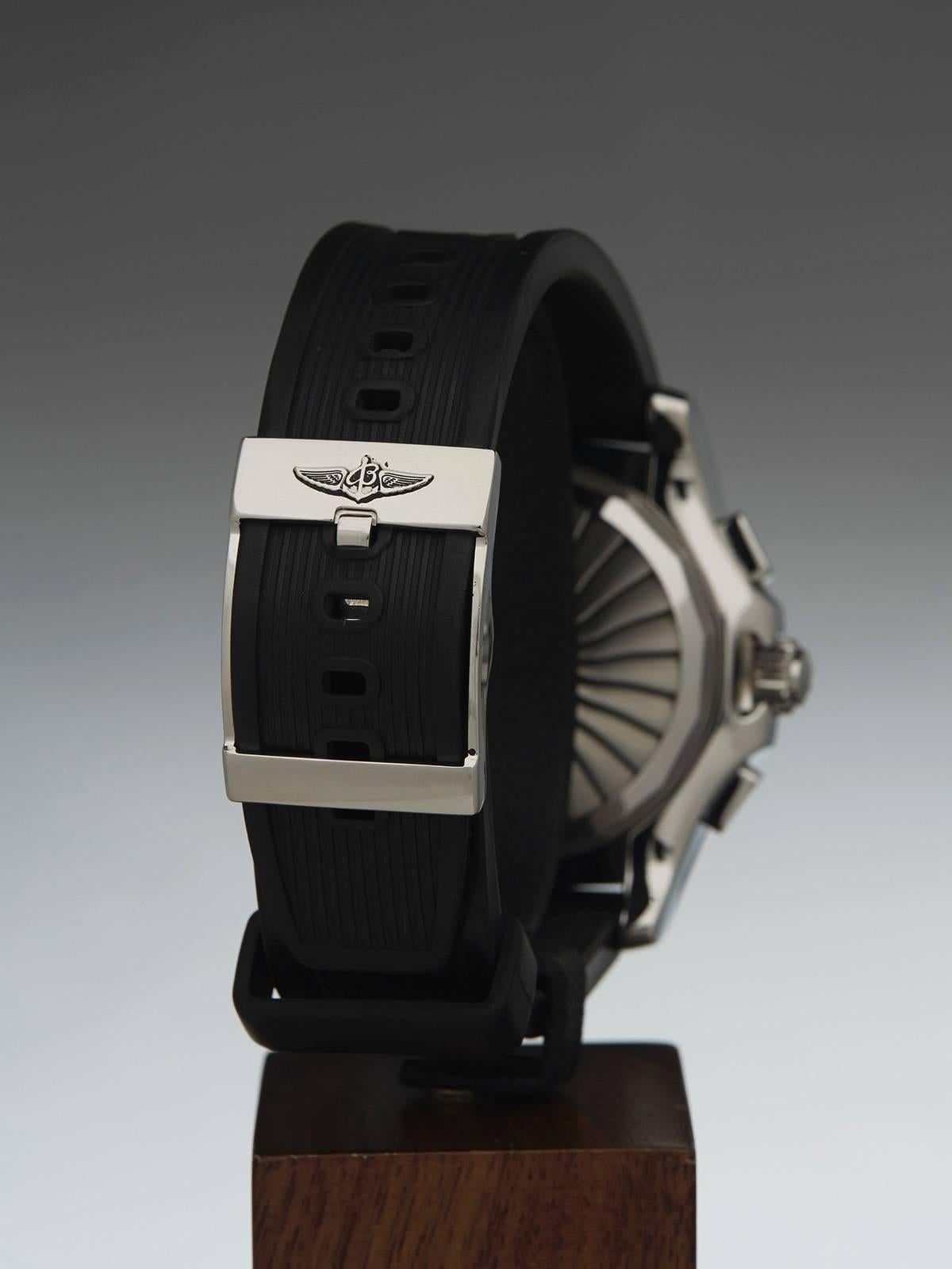 Breitling Stainless Steel Airwolf digital chronograph Quartz Wristwatch 1