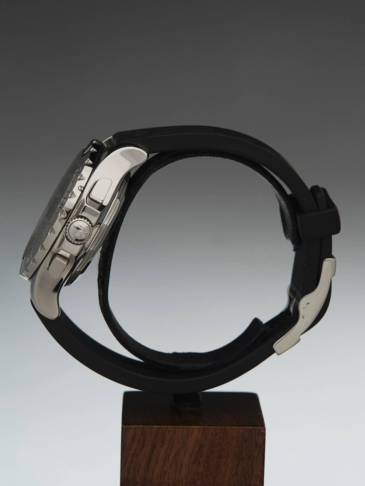 Breitling Stainless Steel Airwolf digital chronograph Quartz Wristwatch 2