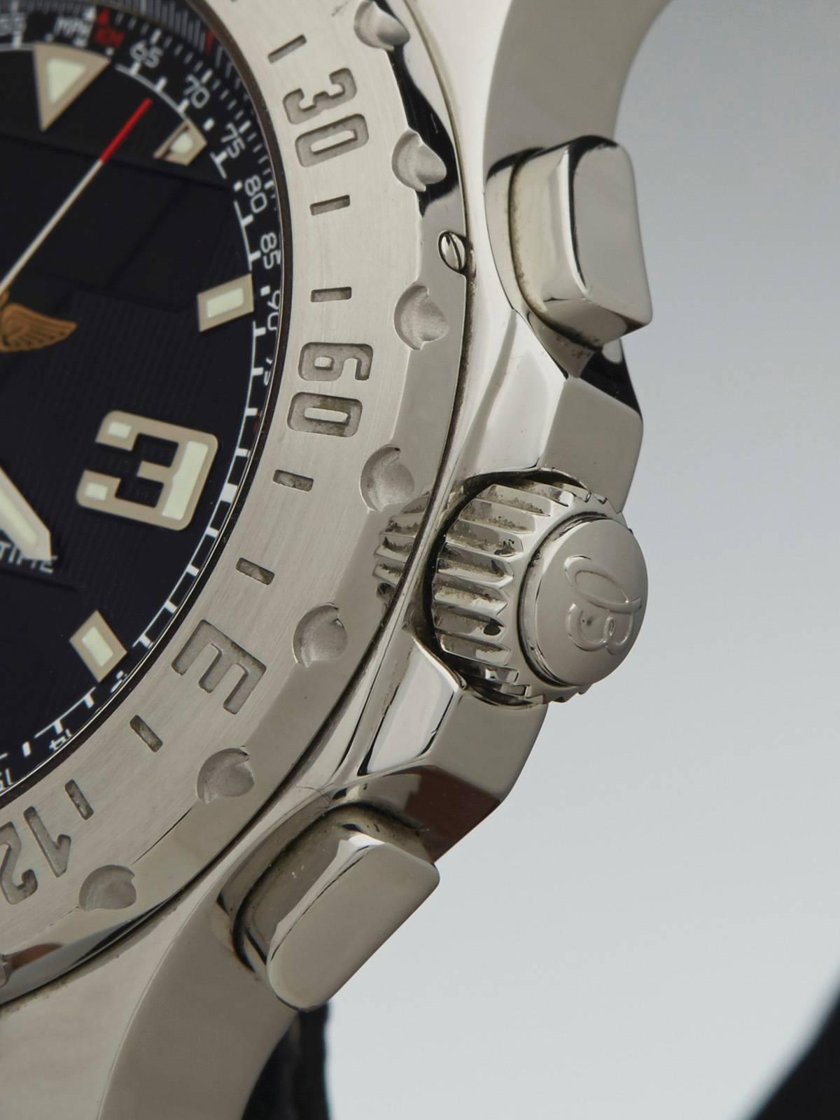 Men's Breitling Stainless Steel Airwolf digital chronograph Quartz Wristwatch