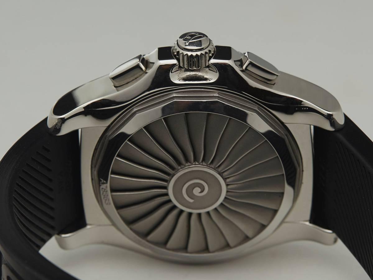 Breitling Stainless Steel Airwolf digital chronograph Quartz Wristwatch 4