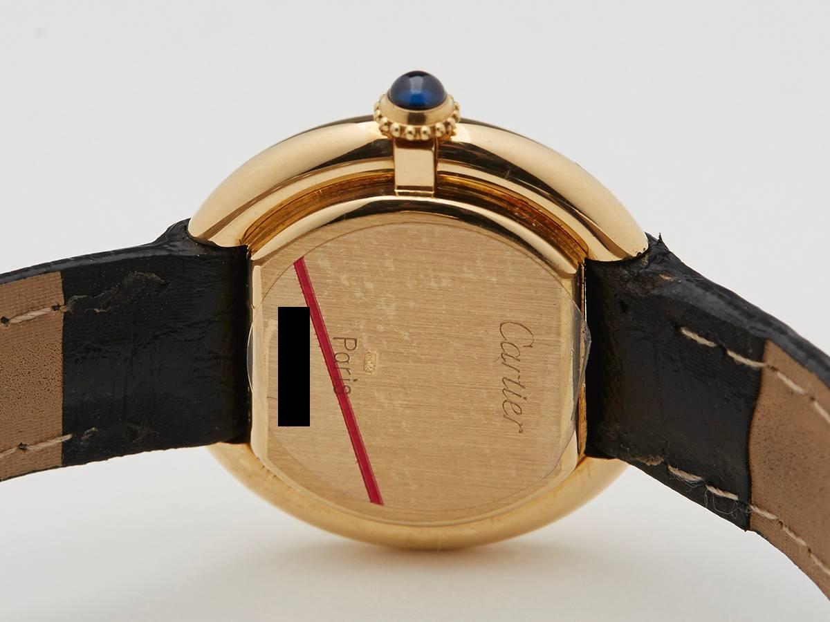 Cartier Ladies Yellow Gold Ellipse Mechanical Wind Wristwatch 1