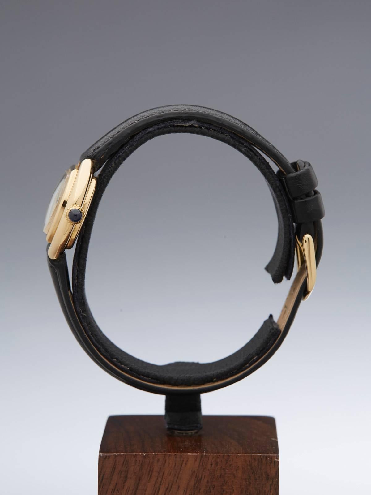 Cartier Ladies Yellow Gold Ellipse Mechanical Wind Wristwatch 3
