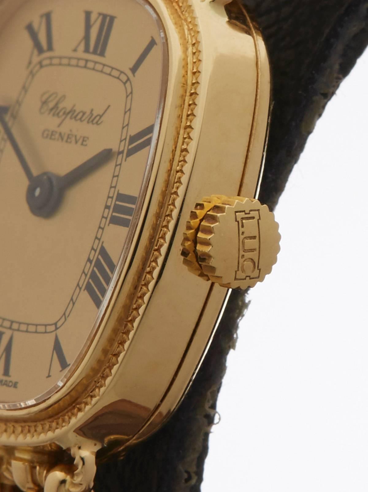 Women's or Men's Chopard ladies Yellow Gold Mechanical wind Wristwatch