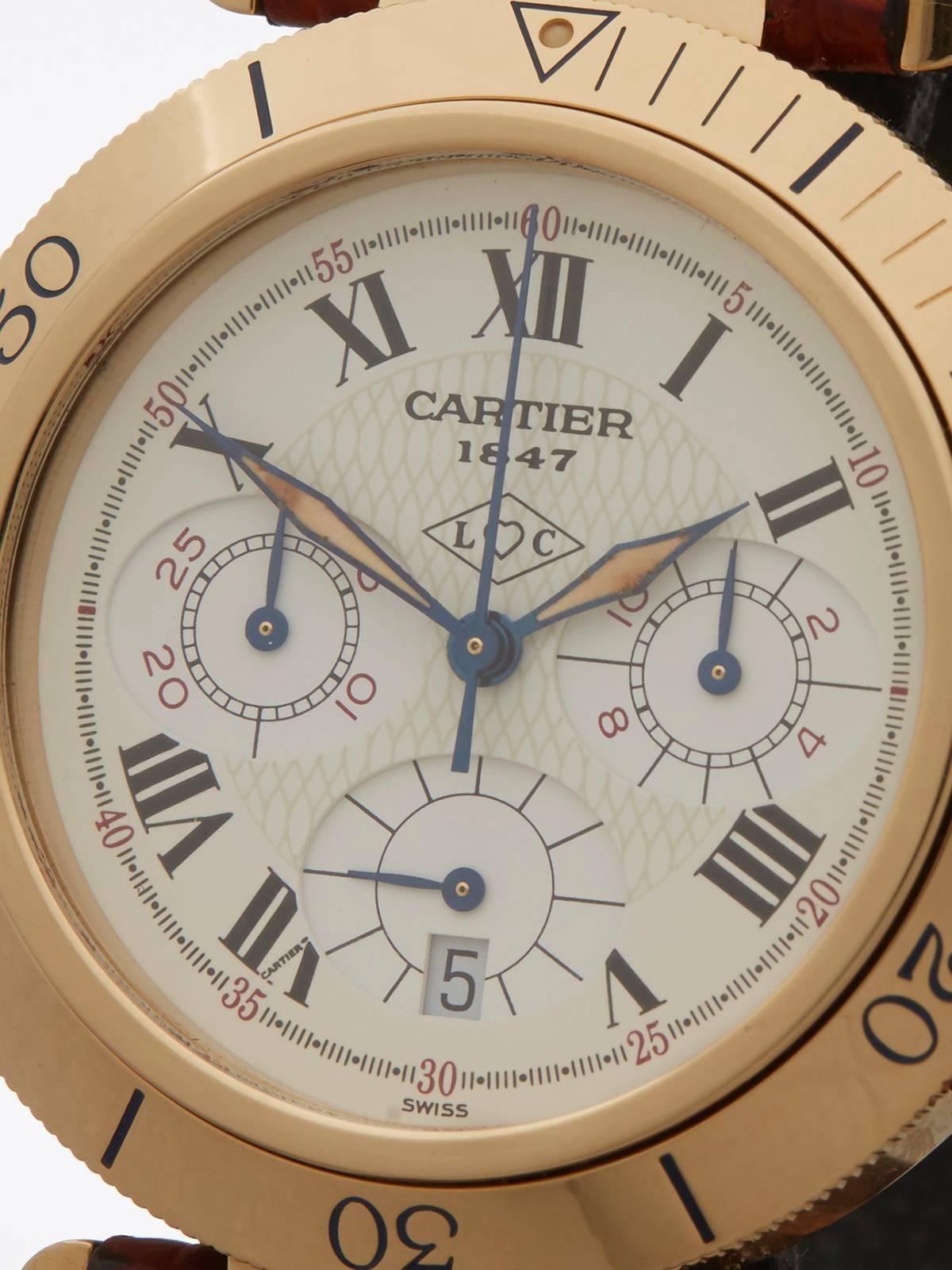 cartier pasha chronograph gold