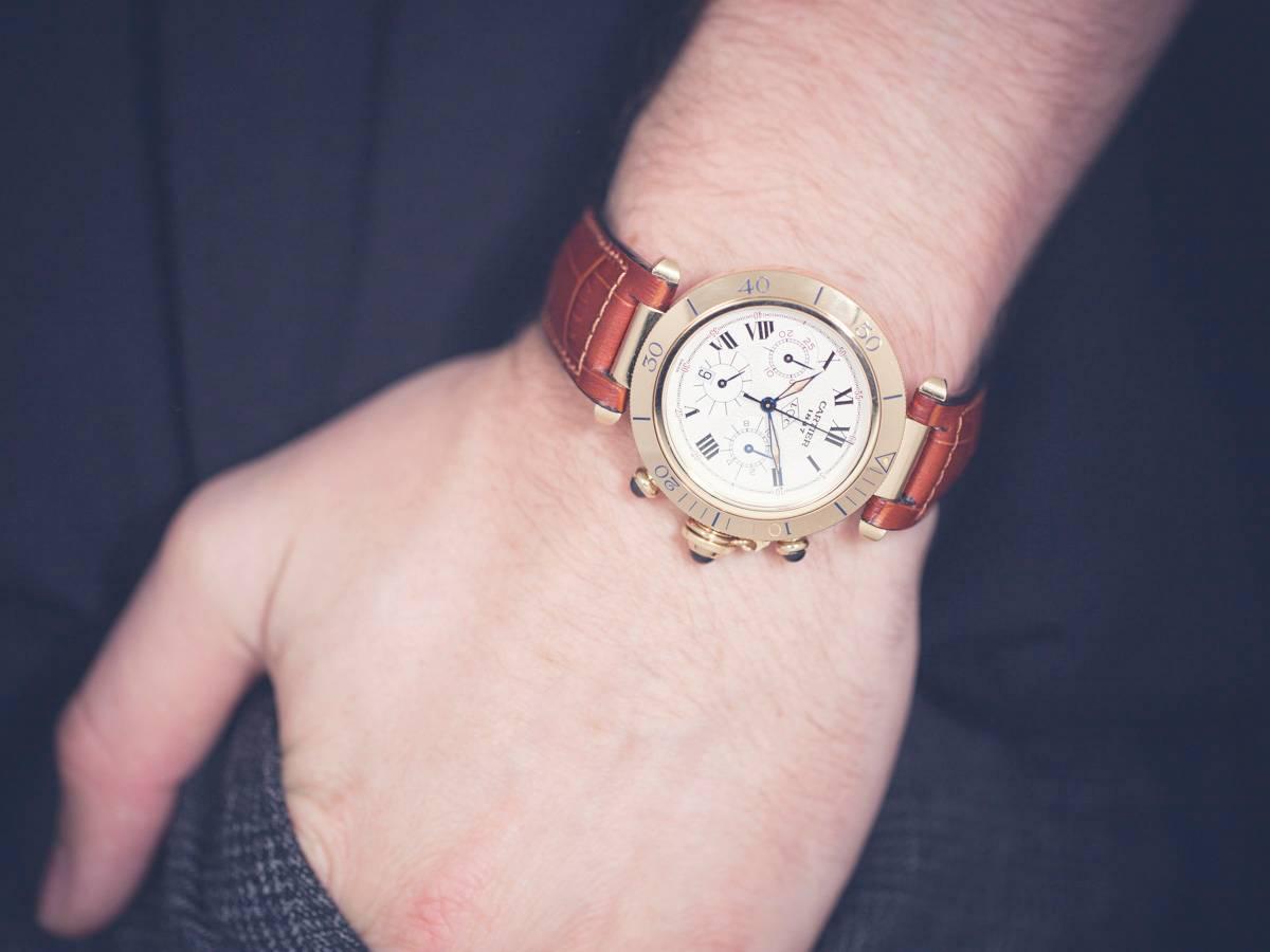 Cartier Pasha Yellow Gold chronograph 150th Anniversary Quartz Wristwatch 1