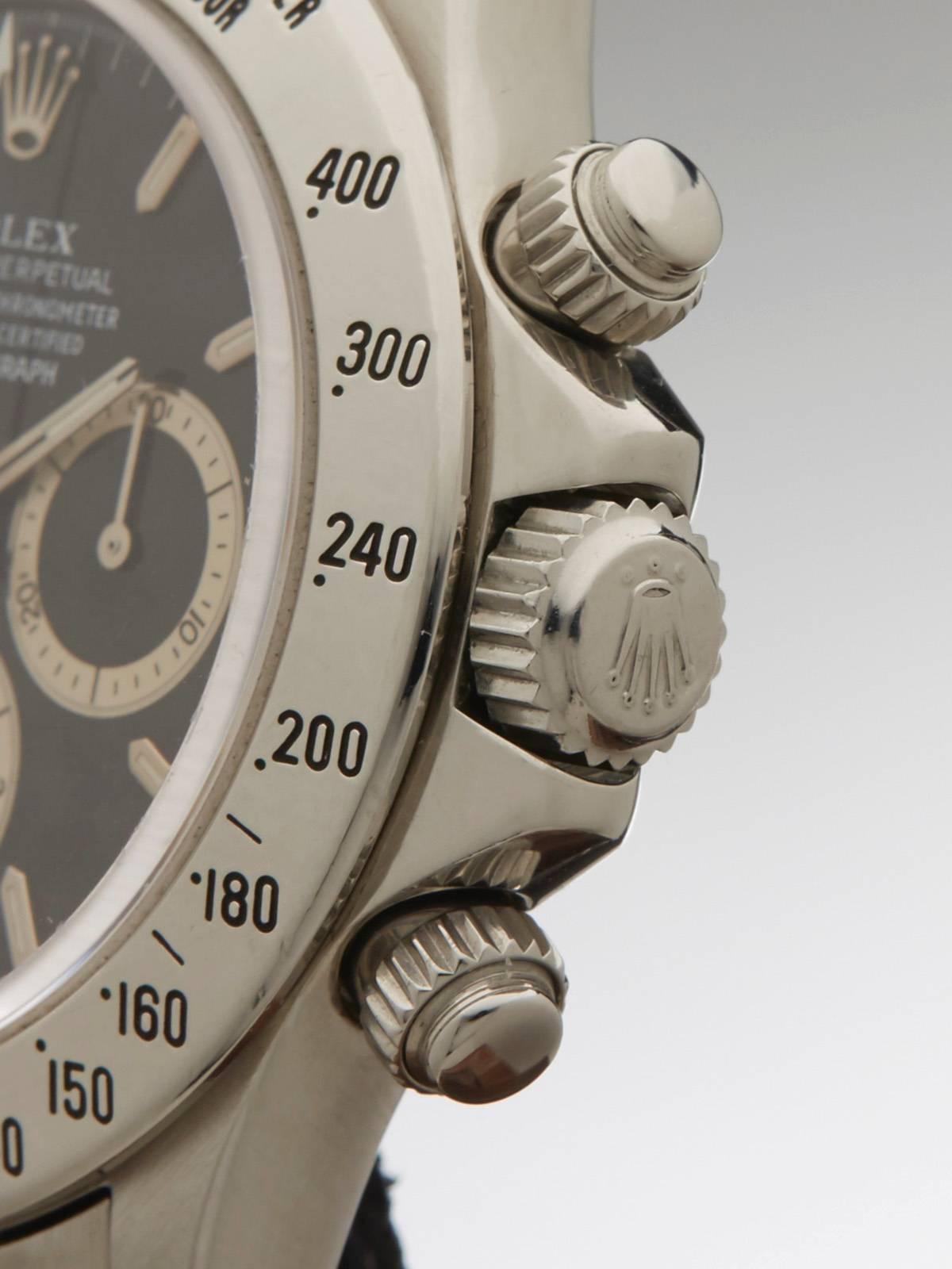  Rolex Stainless Steel Daytona patrizzi dial  inverted 6 Automatic Wristwatch In New Condition In Bishop's Stortford, Hertfordshire