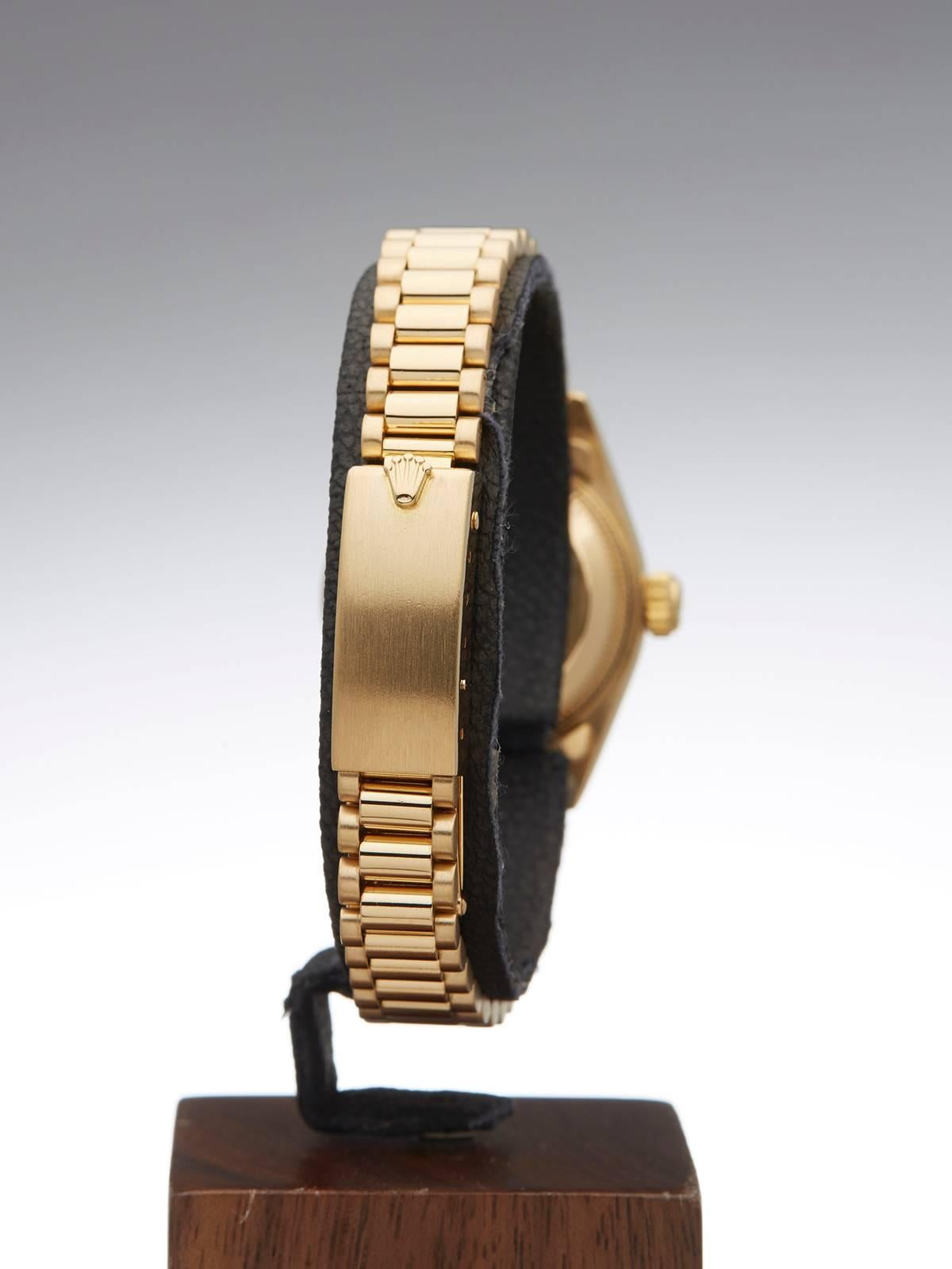 Rolex ladies Yellow Gold Datejust AutomaticWristwatch 1