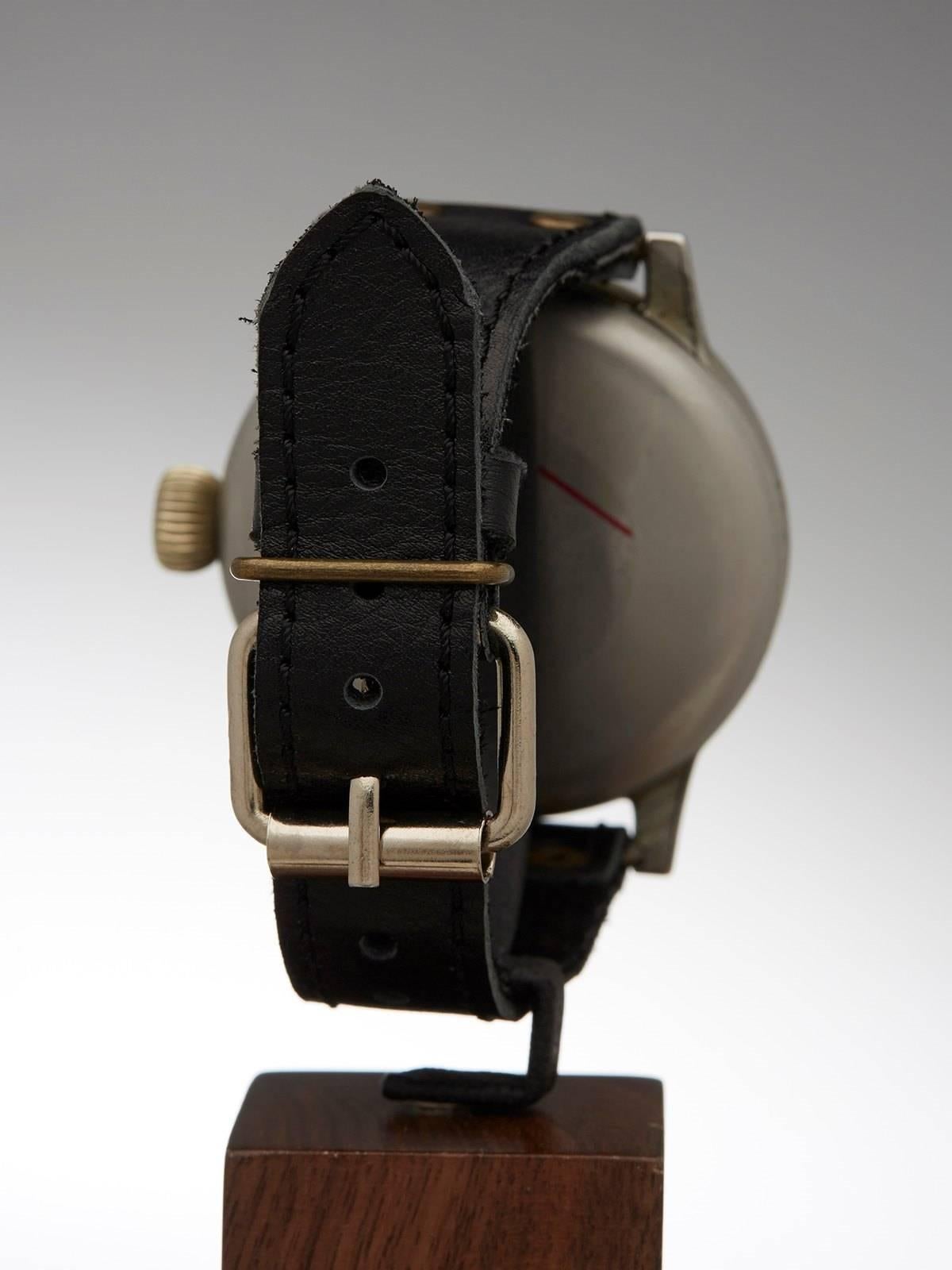 Women's or Men's A.Lange & Sohne Stainless Steel Mechanical Wind Luftwaffe Wristwatch
